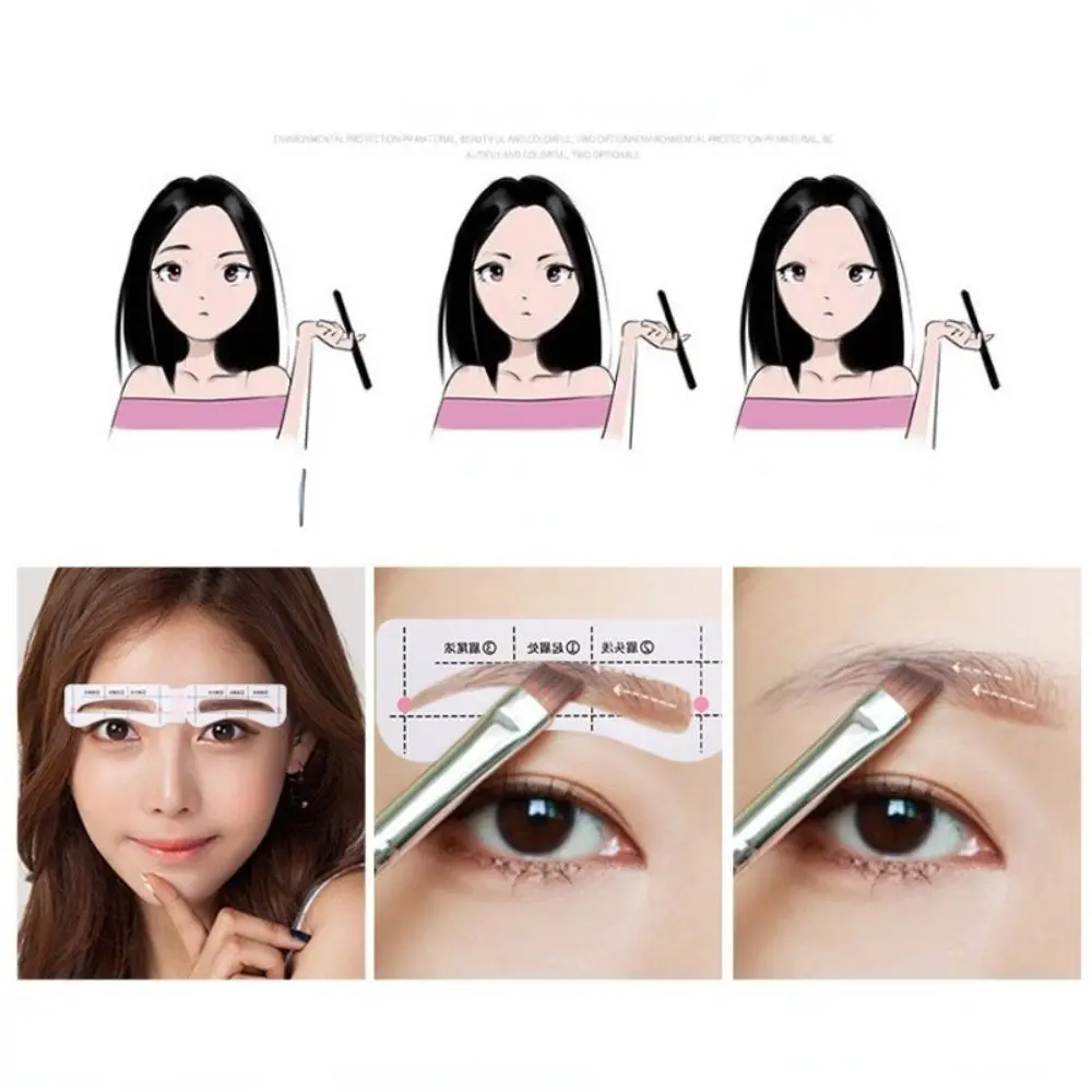 Soft DIY Drawing Beginners Self Adhensive Professional Eyebrow Template Card Thrush Cards Eyebrow Stickers Thrush Artifact