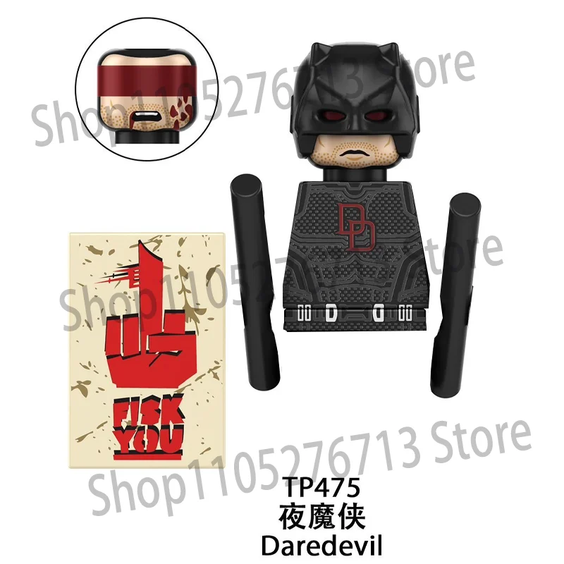 BEAST KINGDOM The Defenders Daredevil Punisher Bullseye Iron Fist Bausteine Elektra Muse White Tiger Bricks Spielzeug für Kinder