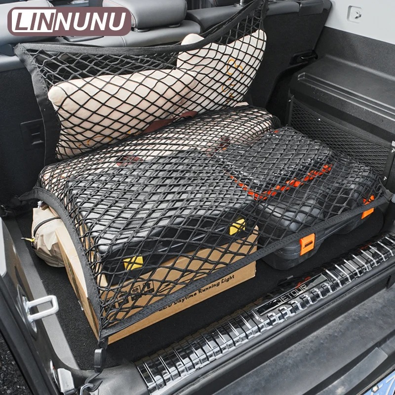 LINNUNU For Chery Jetour T2 Traveller Car Styling Trunk Storage Net Pocket Luggage Anti Slip Fixing Trunk Net Auto Accessories