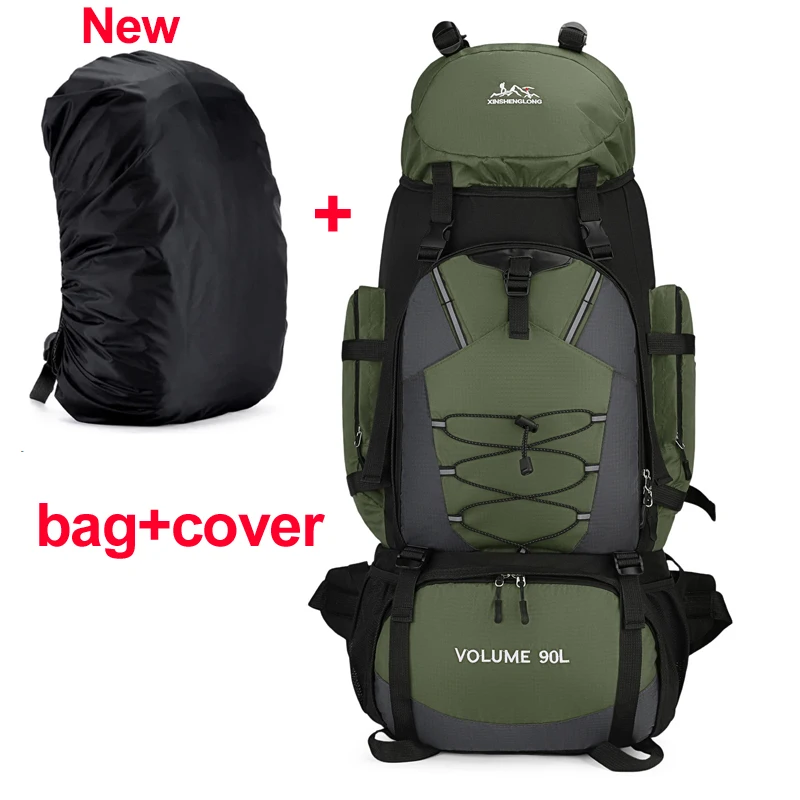 scione 90L Wasserdicht Wandern Camping Rucksack Trekking Tasche Rucksack Große Kapazität Reise Outdoor Sport Taschen Camping Ausrüstung Männer 9