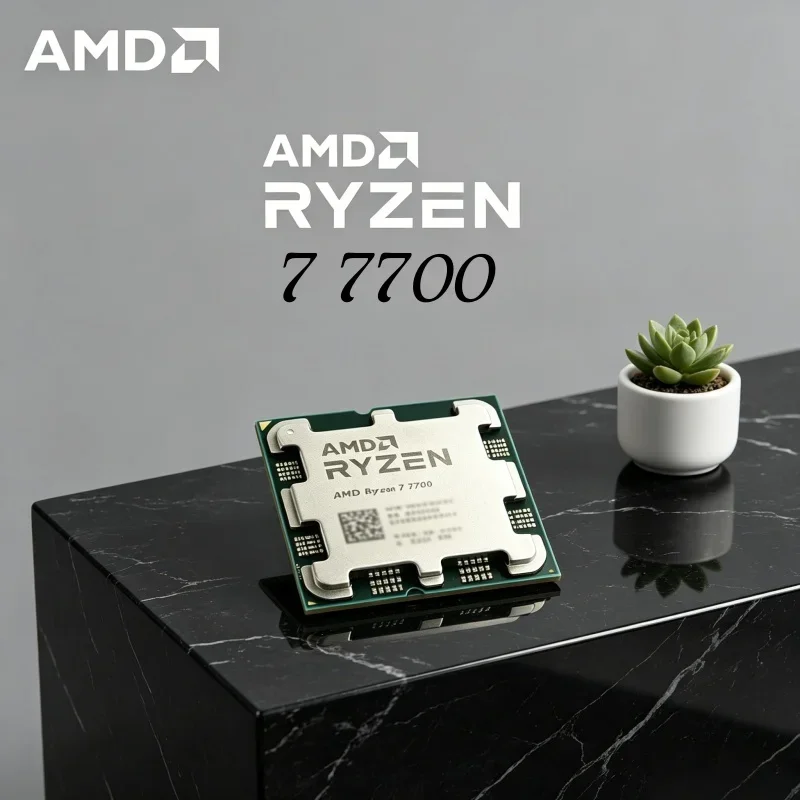 

AMD Ryzen 7 7700 Unlocked CPU Socket AM5 8 Cores 16 Threads 5.3GHz Boost Speed Desktop Gaming Processor No Original Pack