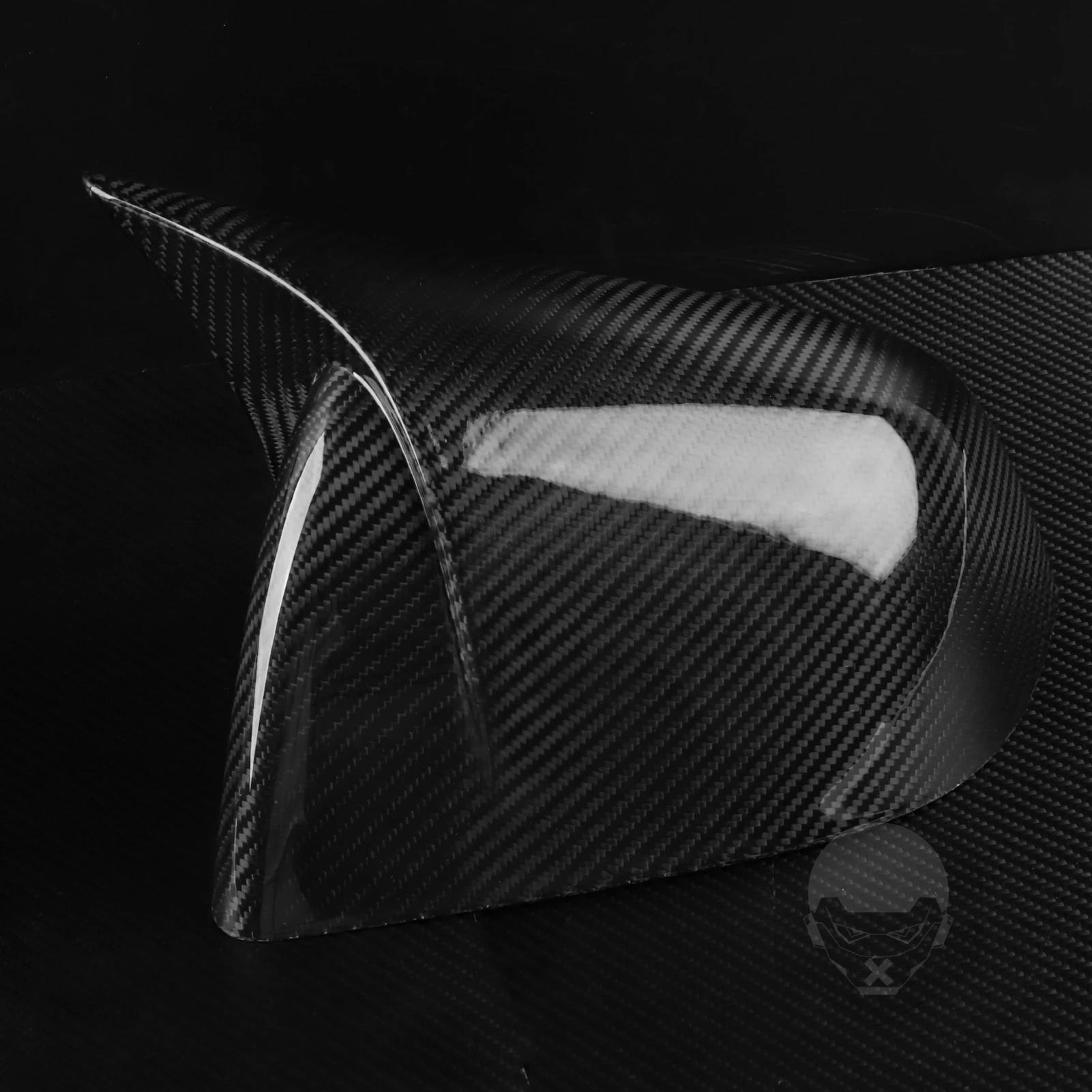 For Tesla Model Y 2021-2024 Real Dry Carbon Fiber Rearview Mirror Panel Decorative Cover Car Decoration Retrofitting Accessories