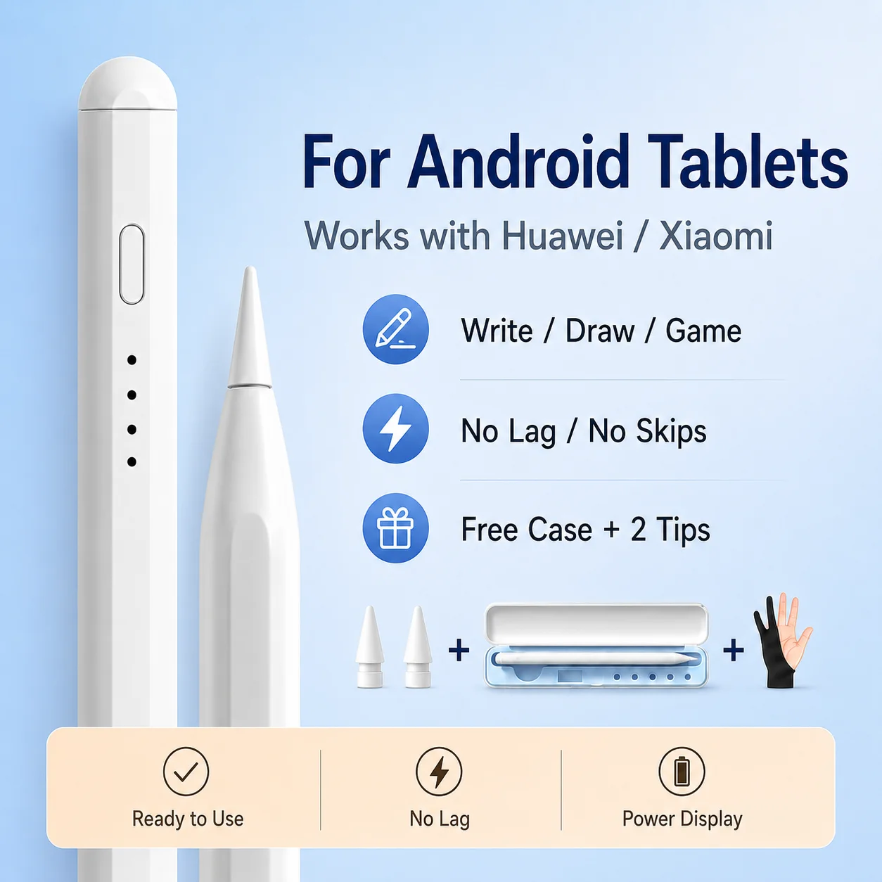 Universal Touch Screen Stylus Pen for iPad Huawei Xiaomi Tablet Phone, Sensitive Tip Smooth Writing Capacitive Pencil