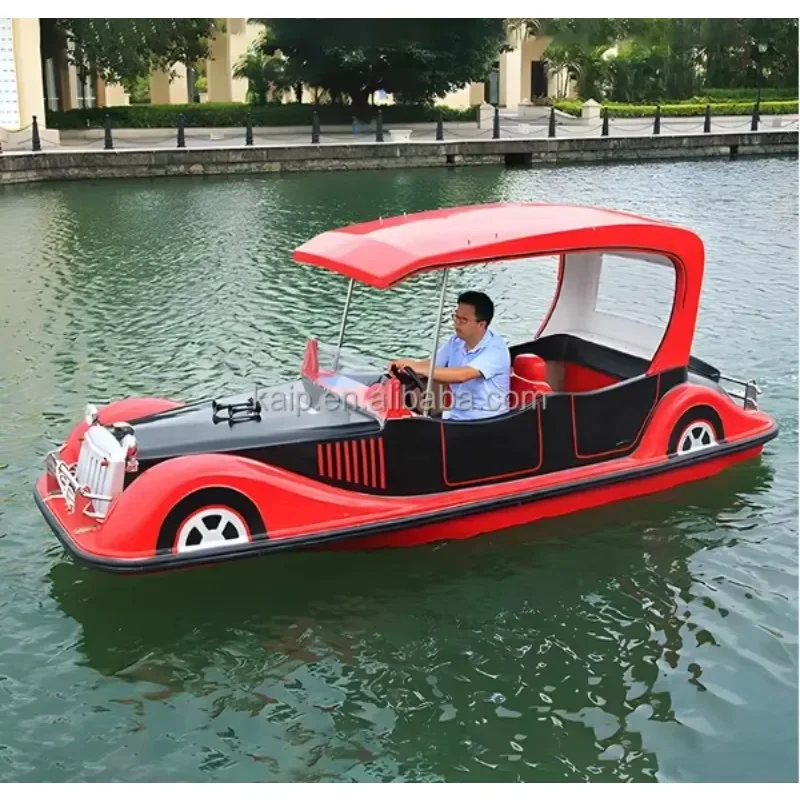 

Luxury retro fiberglass electric classic leisure sightseeing boat inflatable battery bumper boat transparent kayak surfboard