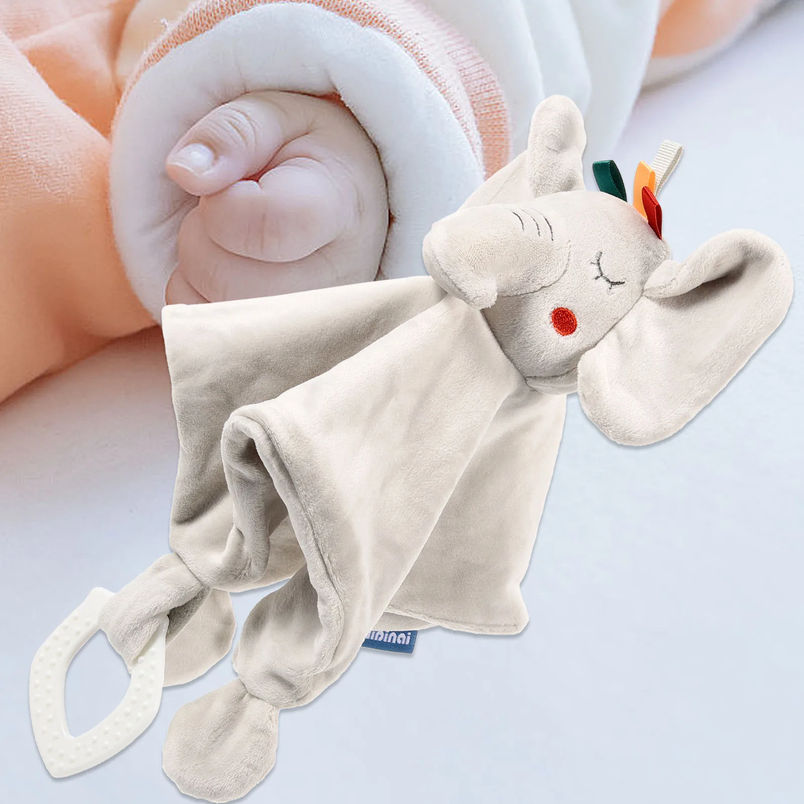 Infant Security Blanket Animal Design Soft Snuggle Blanket Baby Soothing Towel Newborn Gift Idea Security Blankets for Babies