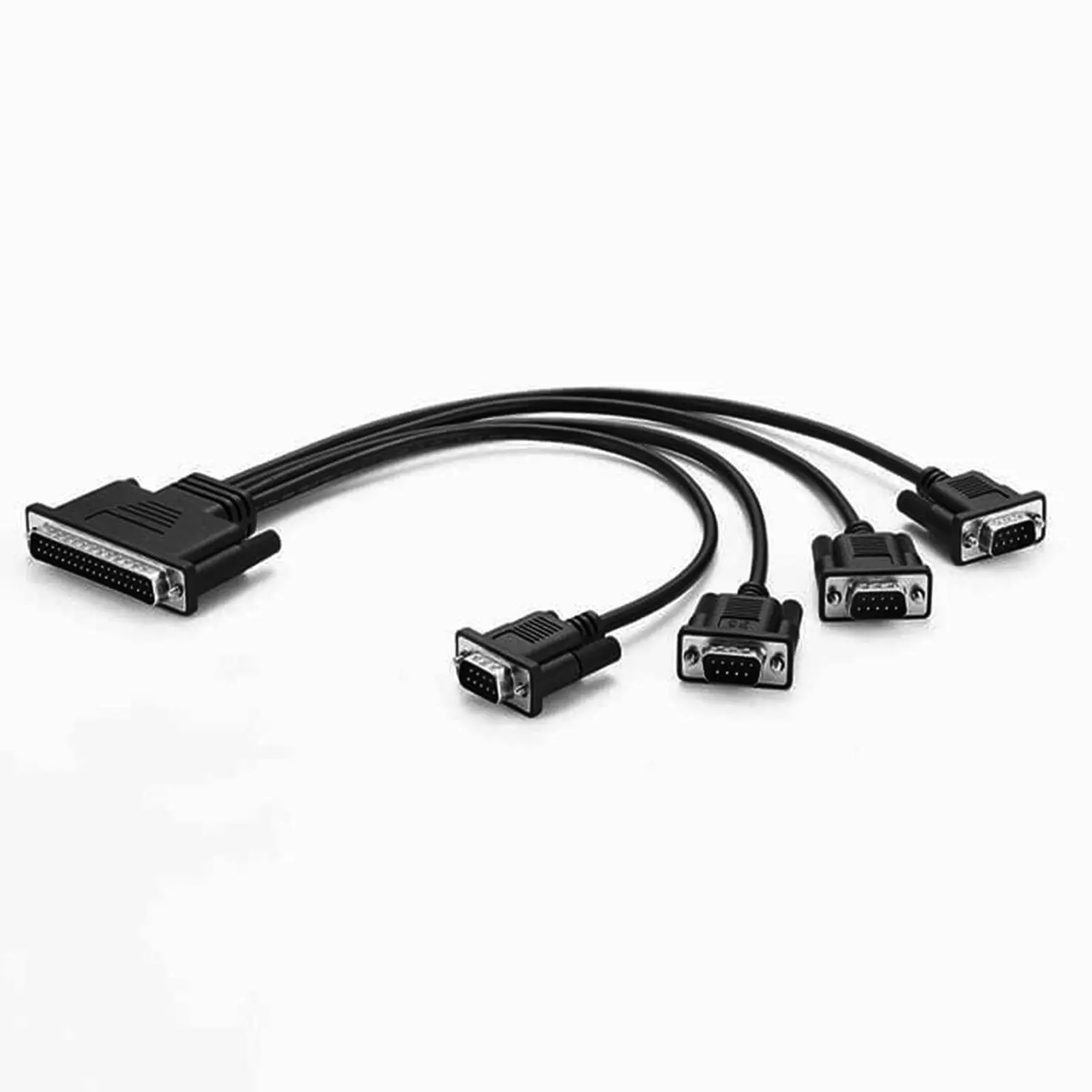 4-Pin DB37 Male to DB9 Female RS232 Cable, 0.5m Public Turn Serial COM Port Cable for Industrial Control, PC, POS
