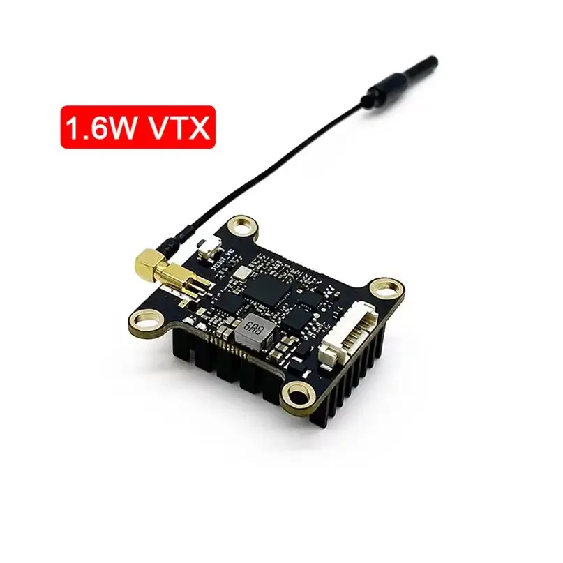 ShenStar 1.6W 5.8GHZ 48CH FPV VTX 1600mW Large Transmit Power DC7-32V Input for RC FPV Plane Long Range Quadcopter 30x30mm