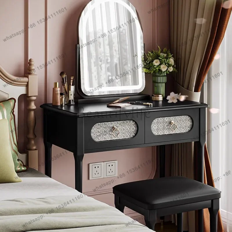 yj9 Mobile Storage Dressing Table Essentials Stool Texture Chair Dressing Table Luxury Wood Mesa Maquillaje Home Furniture Set
