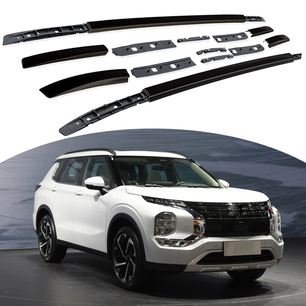 

2Pcs Aluminum Fits for Mitsubishi Outlander 2022 2023 Roof Rail Racks Side Rail Bar