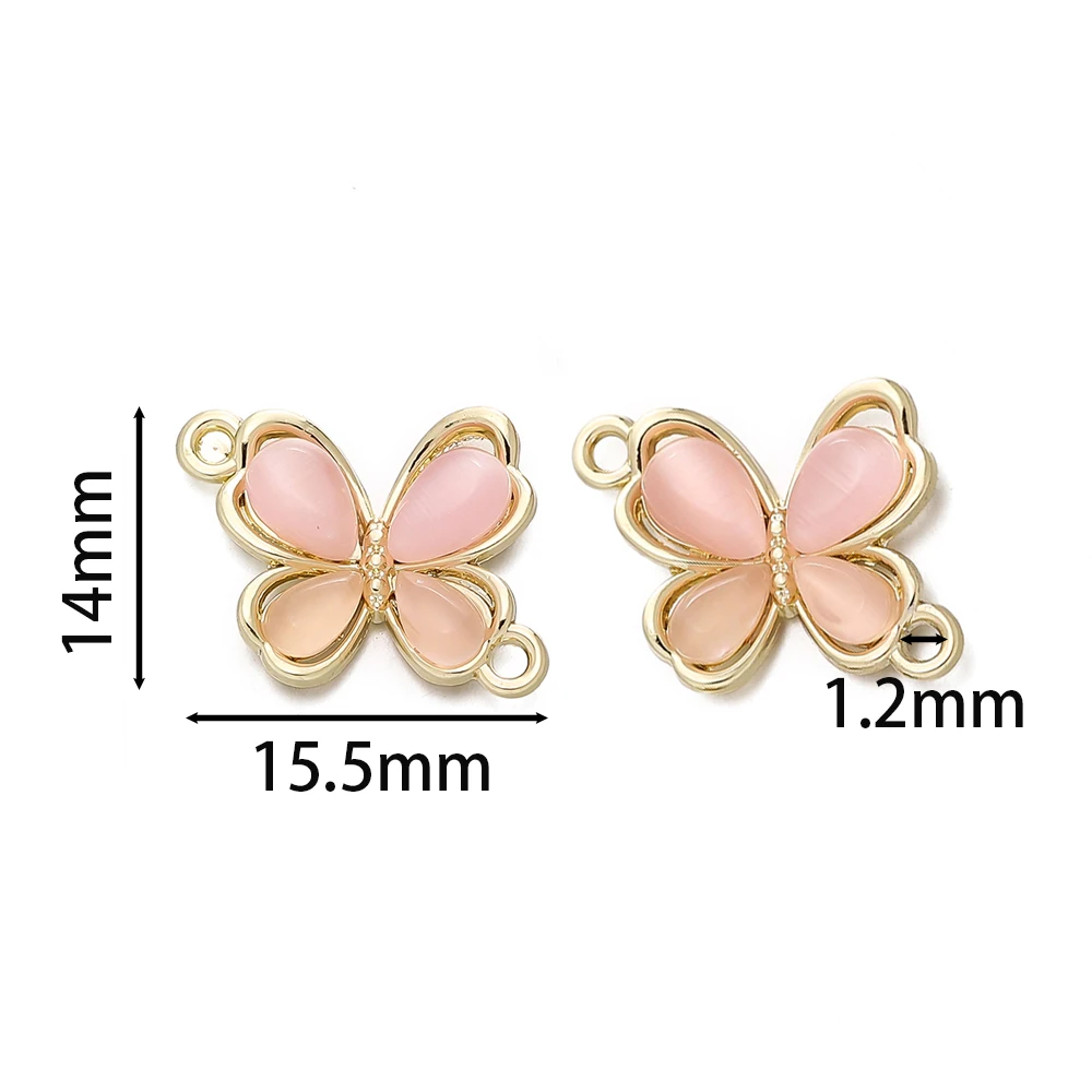 1pcs Alloy with Crystal Rhinestone Charms Colorful Butterfly Pendants for DIY Necklace Earrings Crafts Jewelry Making Supplies