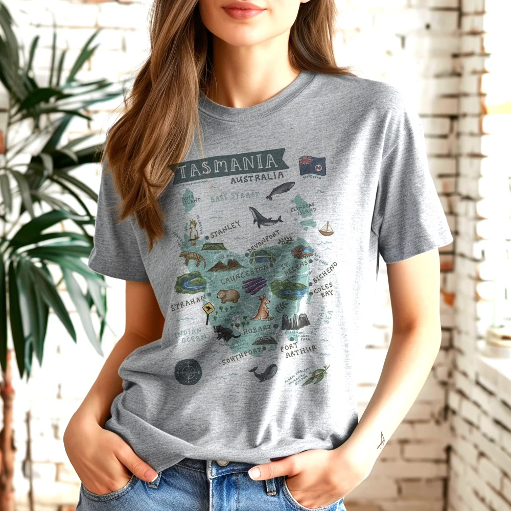 Australia t shirt women Japanese tshirt female 2000s Japanese clothes