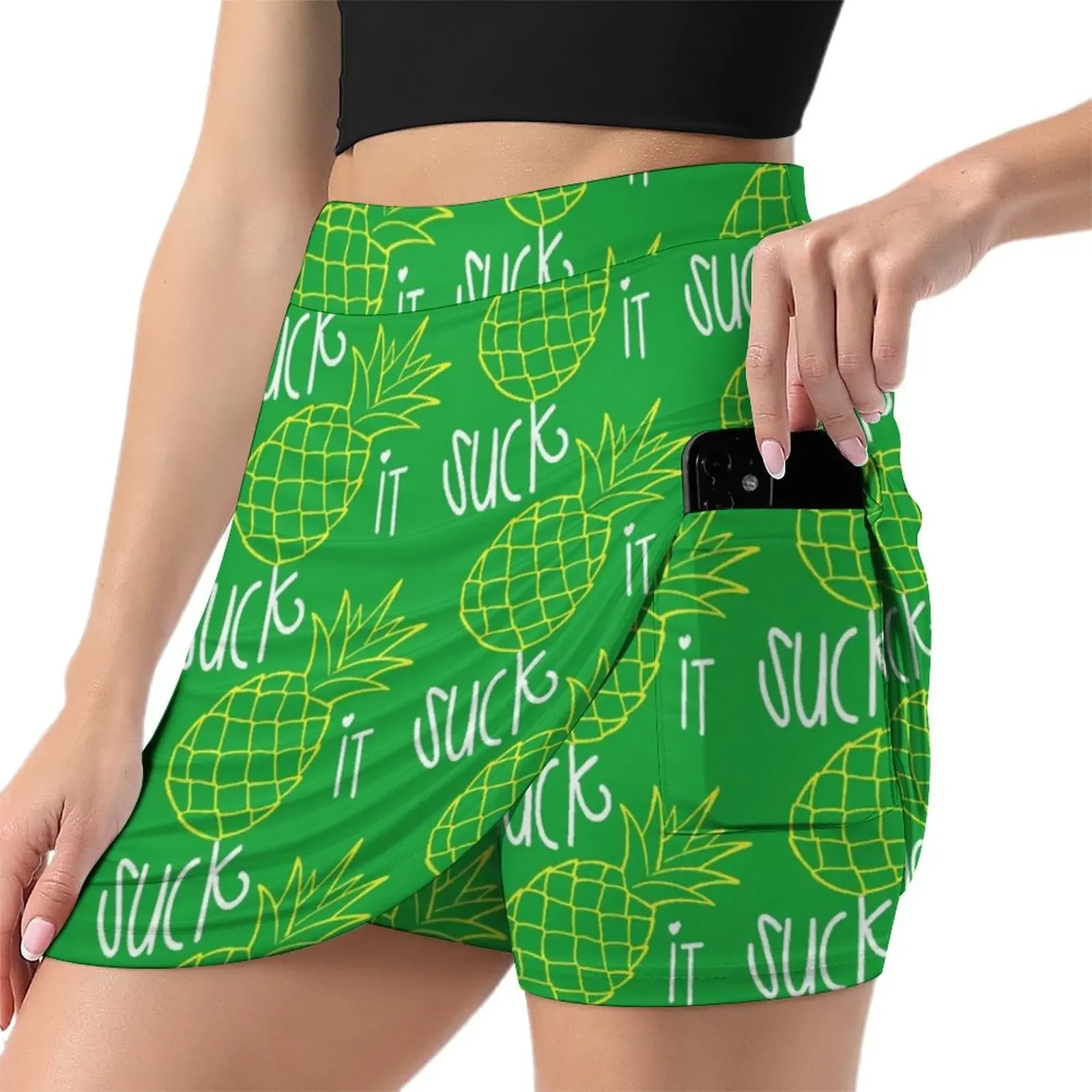 Suck It Psych Shirt - Psychic Detective Agency - Psychcon - Pineapples Mini Skirt chic and elegant woman skirt