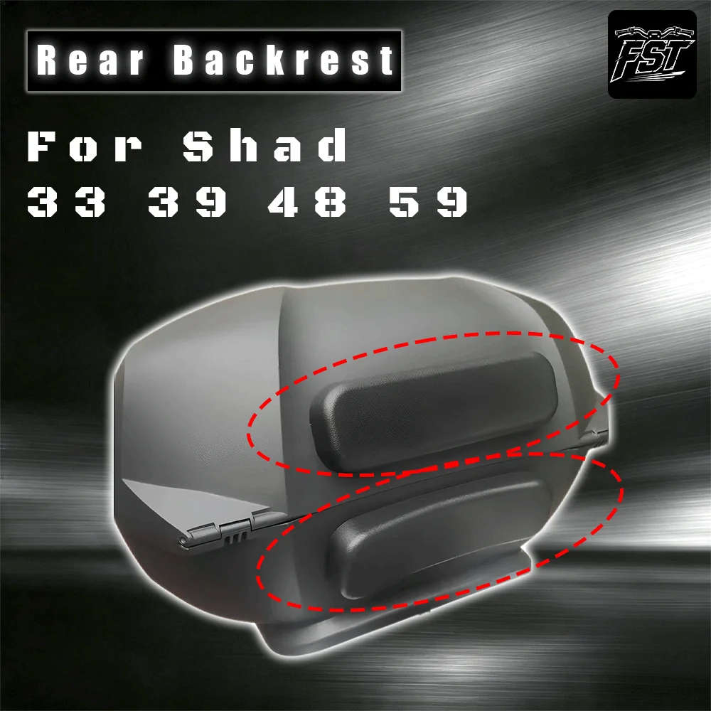 Original Backrest Pad for Shad 33 39 48 59 Top Case, Soft Trunk Back Support Cushion, No‑Drill Self‑Adhesive