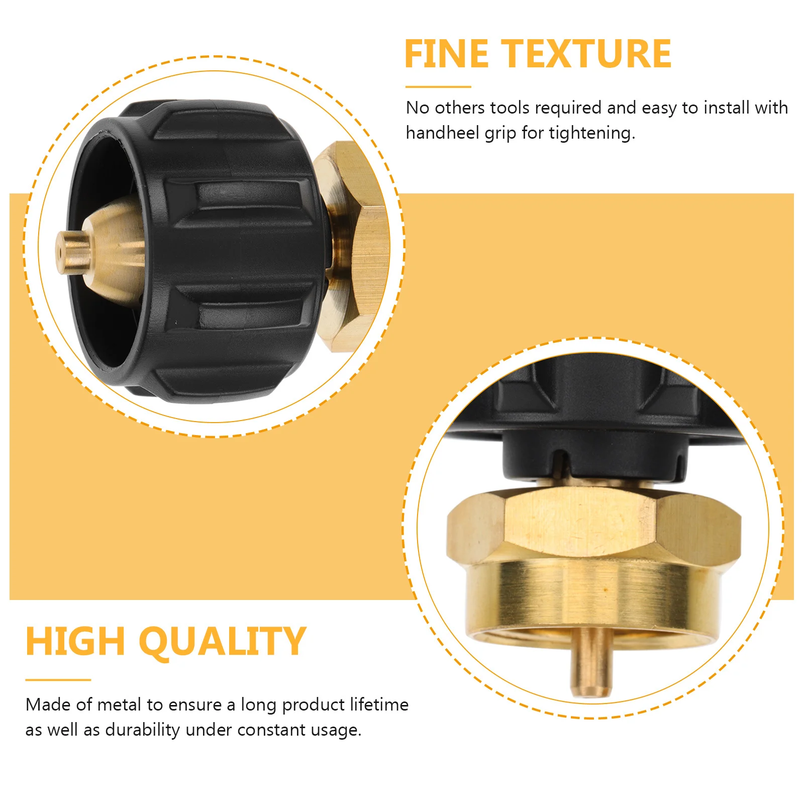 

Propane Tank Adapter Metal Durable Cylinder Tank Coupler for Camping Outdoor Cooking Propane Refill Adapter