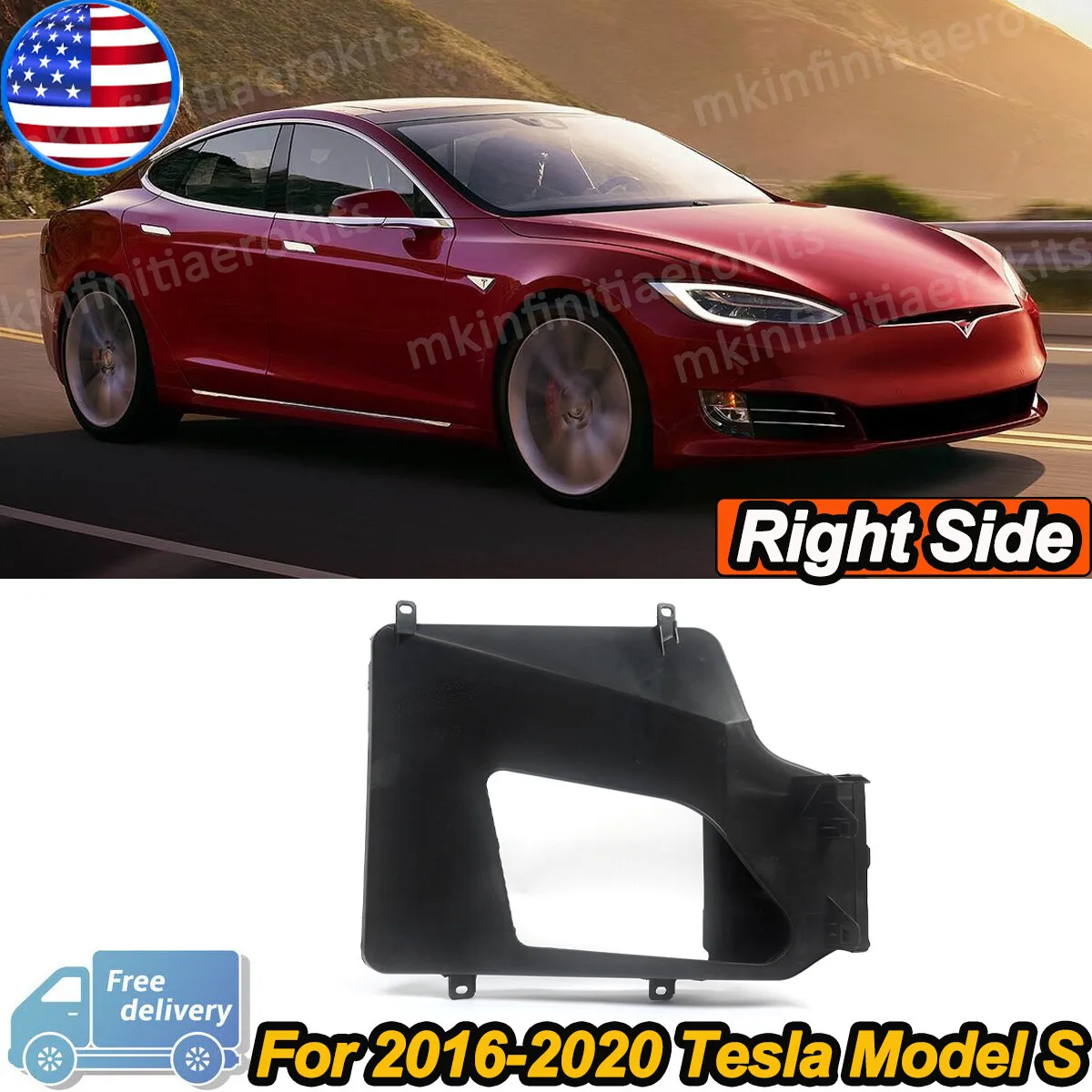 

Fog Lamp Bezel Frame Replace For Tesla Model S 2016 2017 2018 2019 2020 2021 Front Right AC Air Conditioner Duct Cover Parts