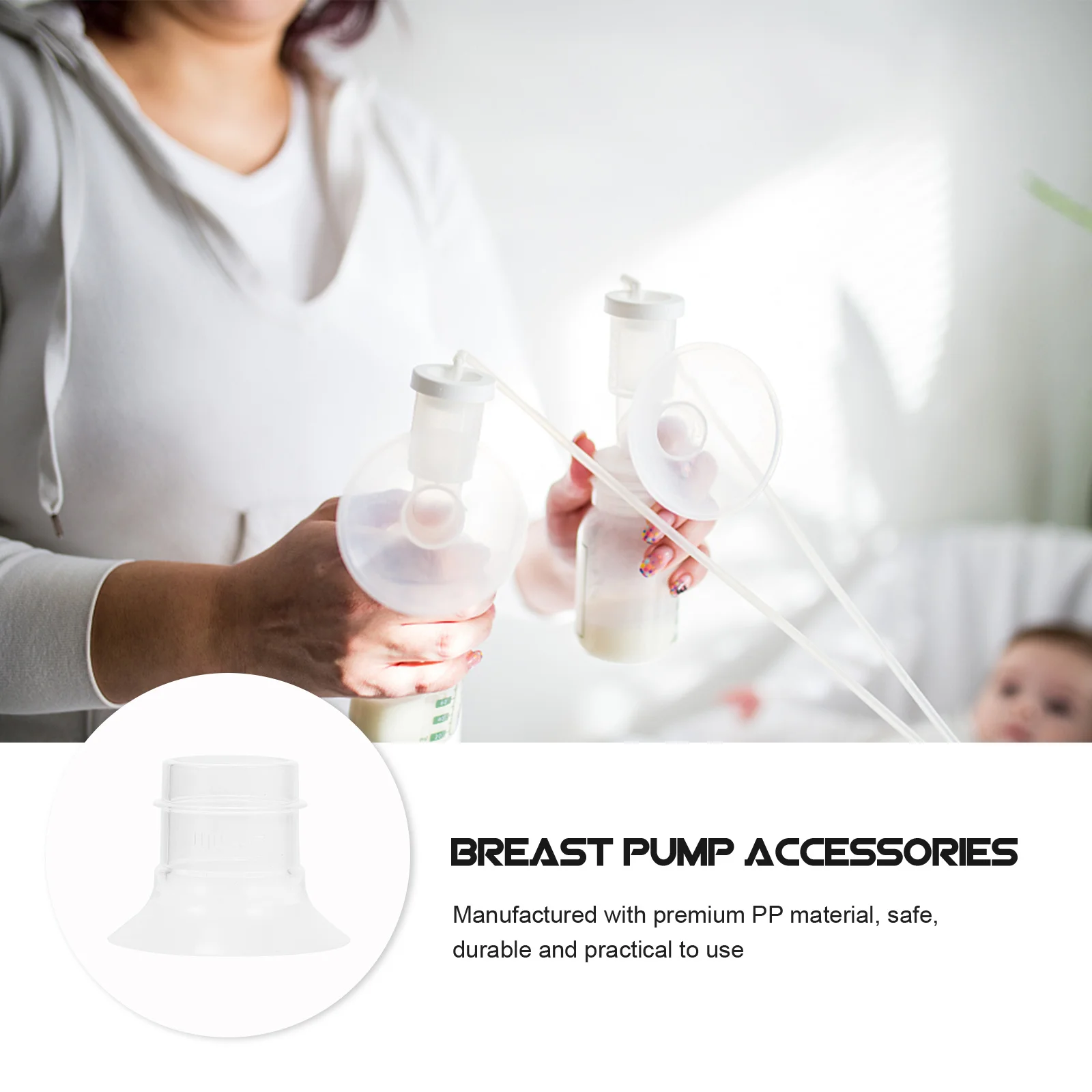 

1Pcs Breast Pump Connector Premium Silicone Durable Insert for Wearable Electric Breastpump Accessories 24mm Breastpump Parts