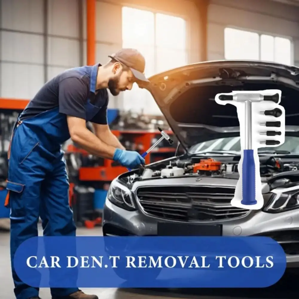 6-сменные головки, инструмент для удаления вмятин, автомобильный молоток для кузова, автомобильный молоток, ремонт кузова, инструменты для удаления повреждений автомобиля