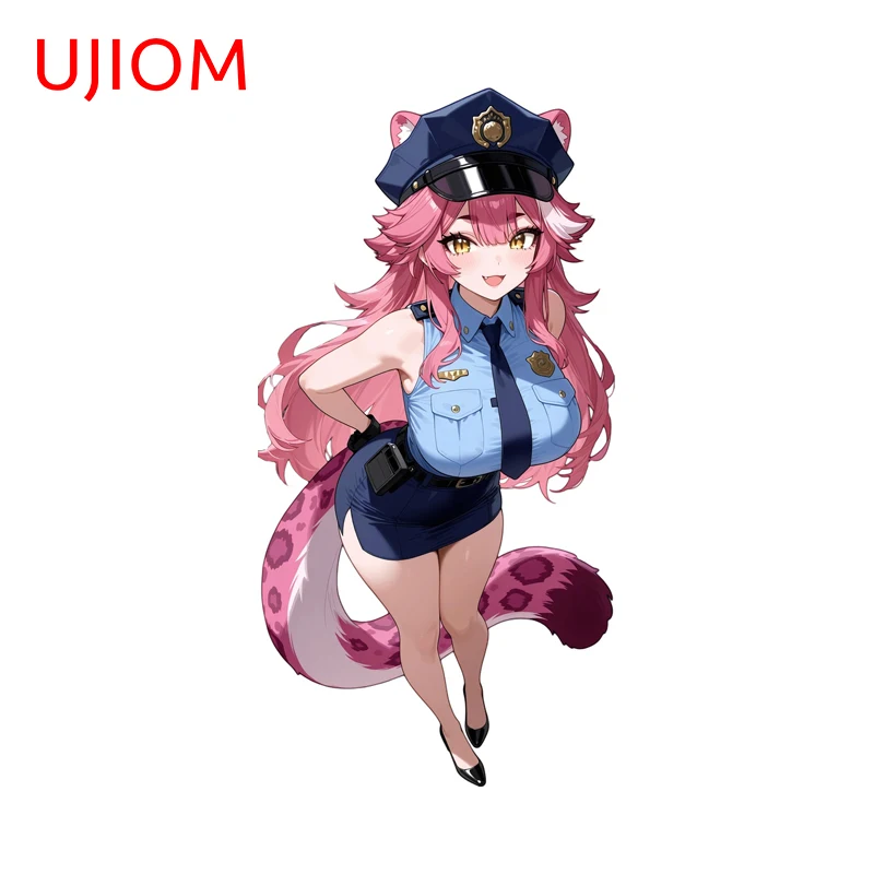UJIOM Polizei Raora Panthera Vtuber Wandaufkleber Fantastische Cartoon Türstopper Smart Home Aufkleber Vinyl Hauszubehör