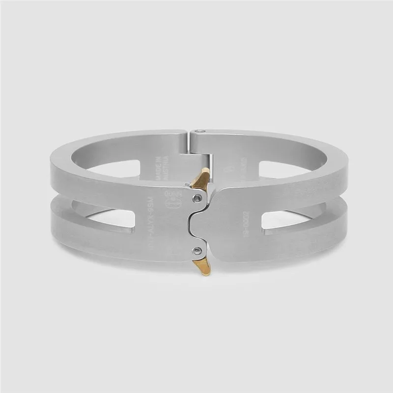 New ALYX Bracelet Men Women 1:1 Letters Engraving Functional Style Aluminium Alloy Unisex Couples ALYX Bangles Bracelet