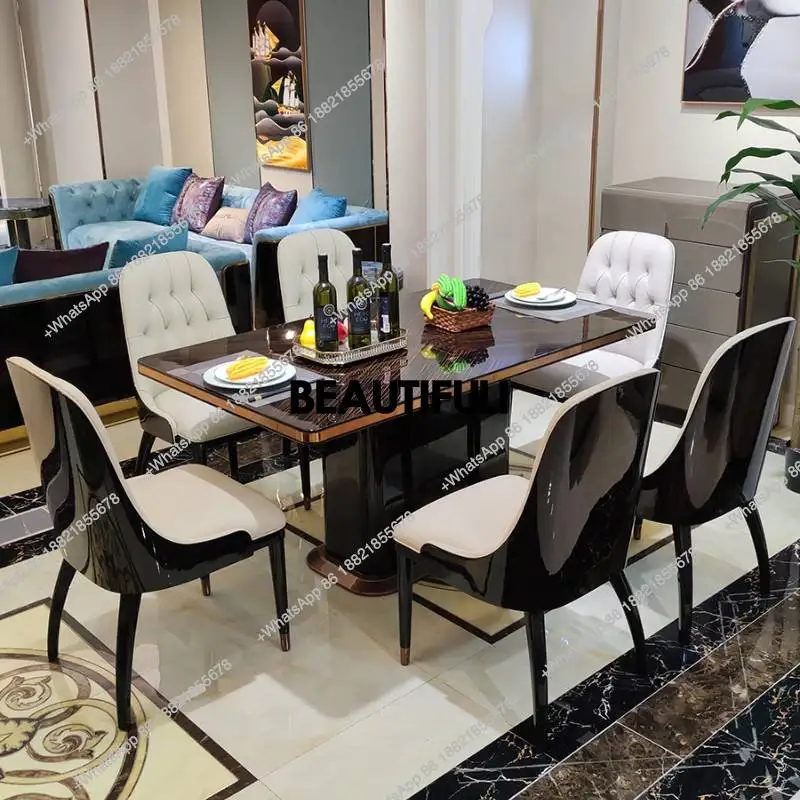 

Living Room Kitchen Dining Table Party Modern Italian Luxury Dining Table Set Salon Design Mesas De Comedor Furniture Home
