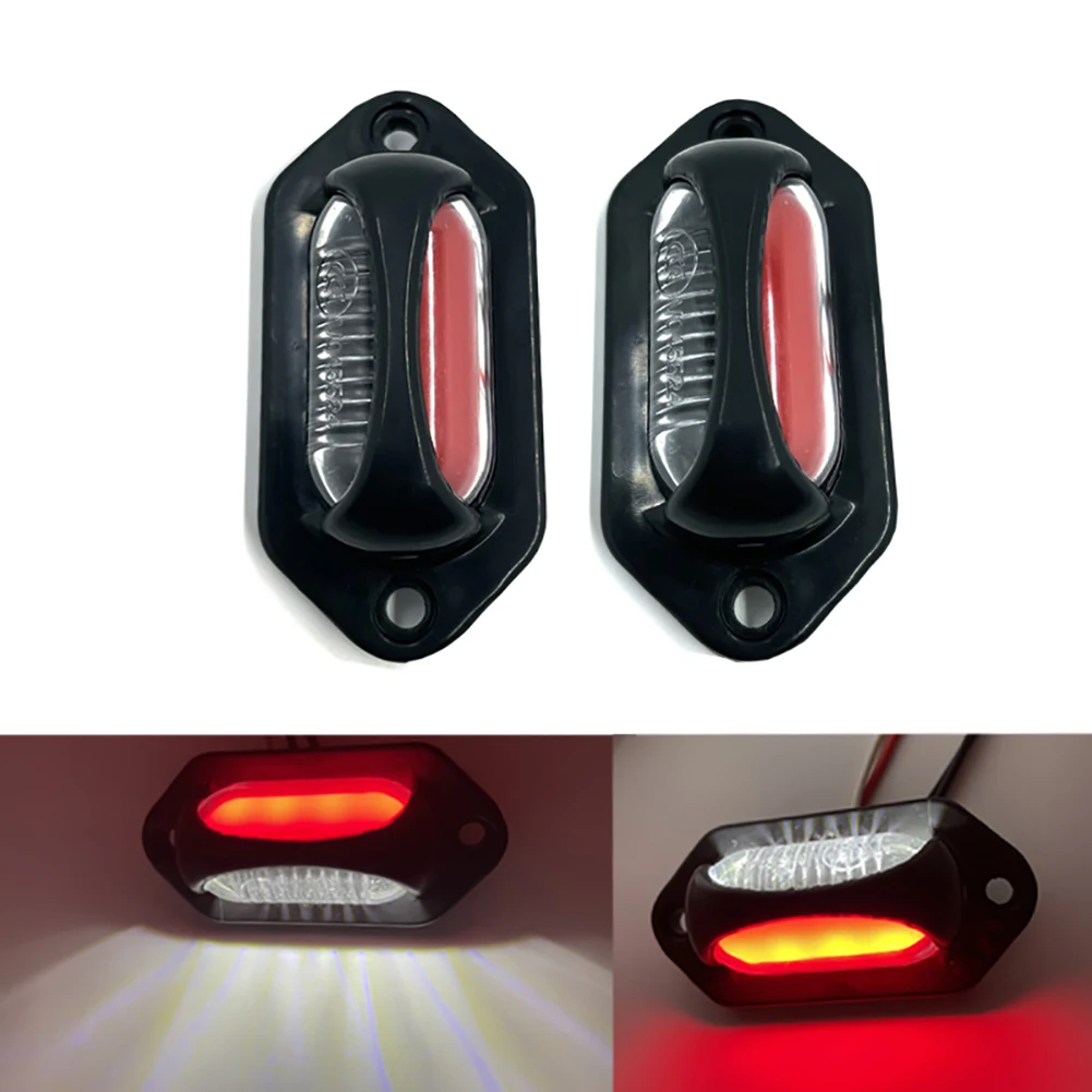 1/2PCS Truck Trailer LED Side Marker Lights LED Lorry Tractor RV Pickup Clearance Parking Light 12V 24V License Plate Lights