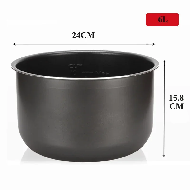 Electric Pressure Cooker Liner 1.6/3L/4L/5L/6L Non-stick Rice Pot Gall Black Crystal Inner Accessories Cooker Parts suit Midea