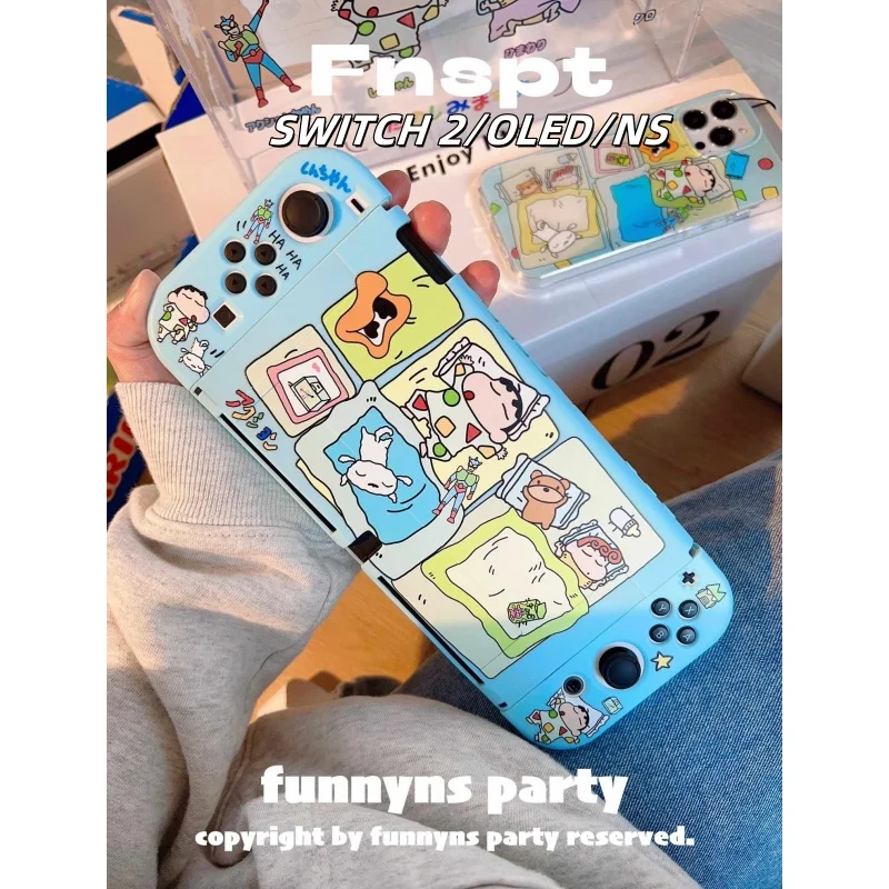 

Original Switch2 Protective Shell Cute Little Boy Custom Graffiti Oled Protective Shell Ns Protective Shell Anime Peripherals