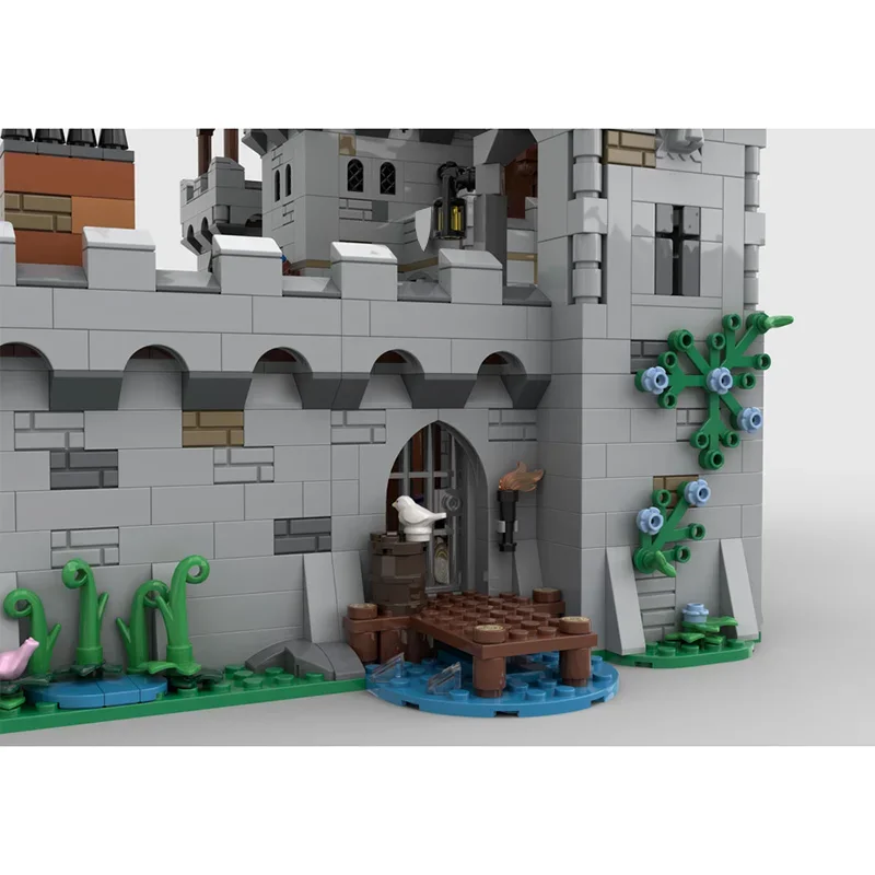 Gebäude Ziegel Löwe Krieger Burg Technologie Modulare Blöcke Geschenke Weihnachten Spielzeug DIY Sets Montage Mittelalterliche Festung Modell Moc