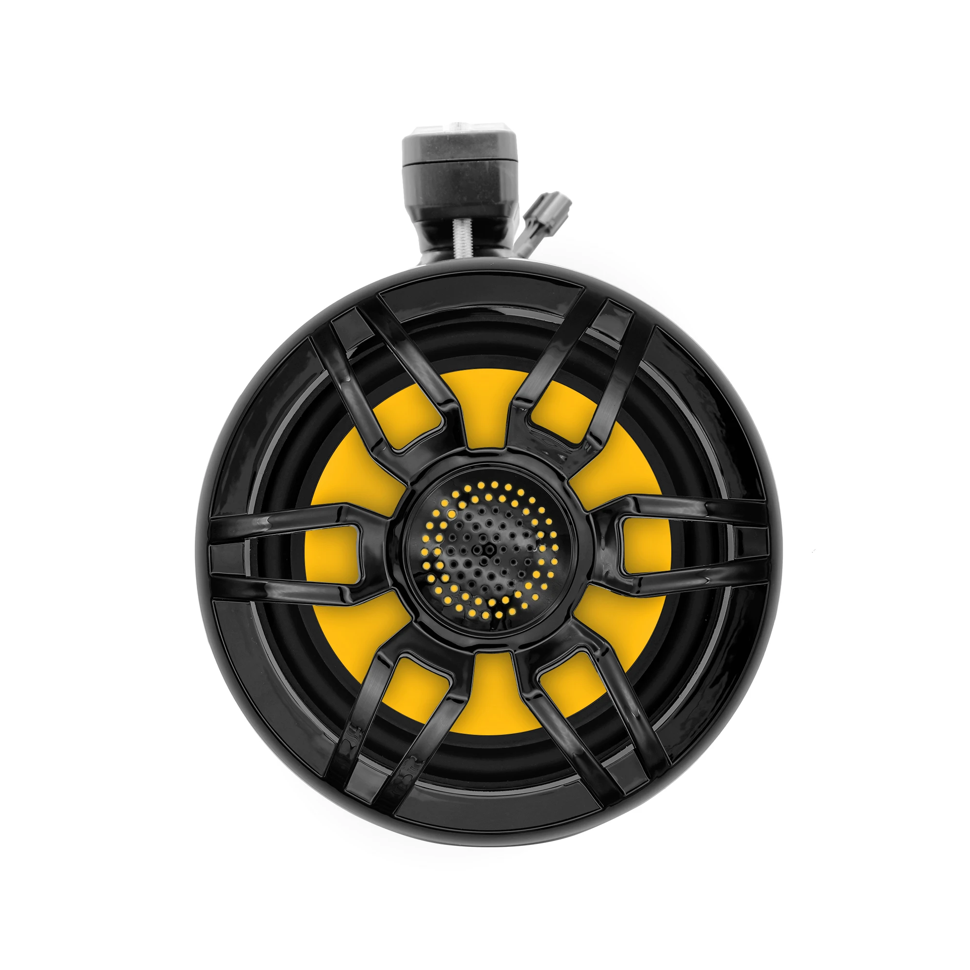 8 Inch Durable Waterproof IP66 Stainless Steel ABS ATV Speakers with Hanging Subwoofer Black