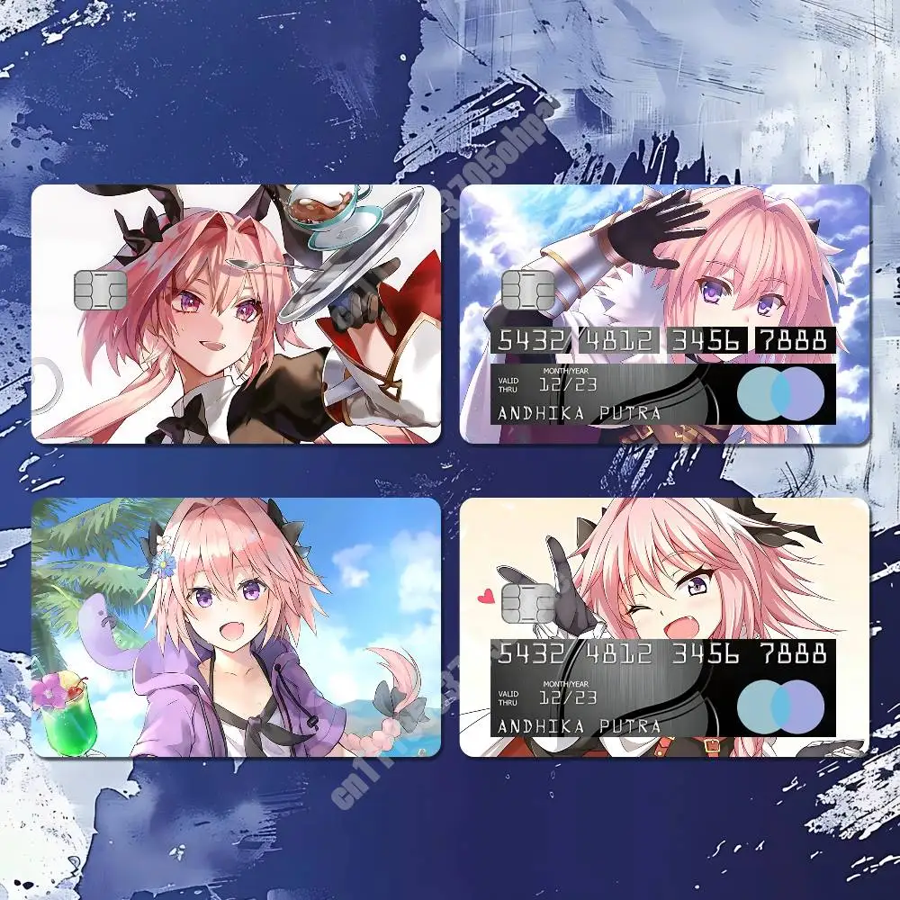 F-Fate Astolfo G-Grand Order Sticker for NFC ID Card Film Skin Credit Bank Card Stylish Cultural Decoration