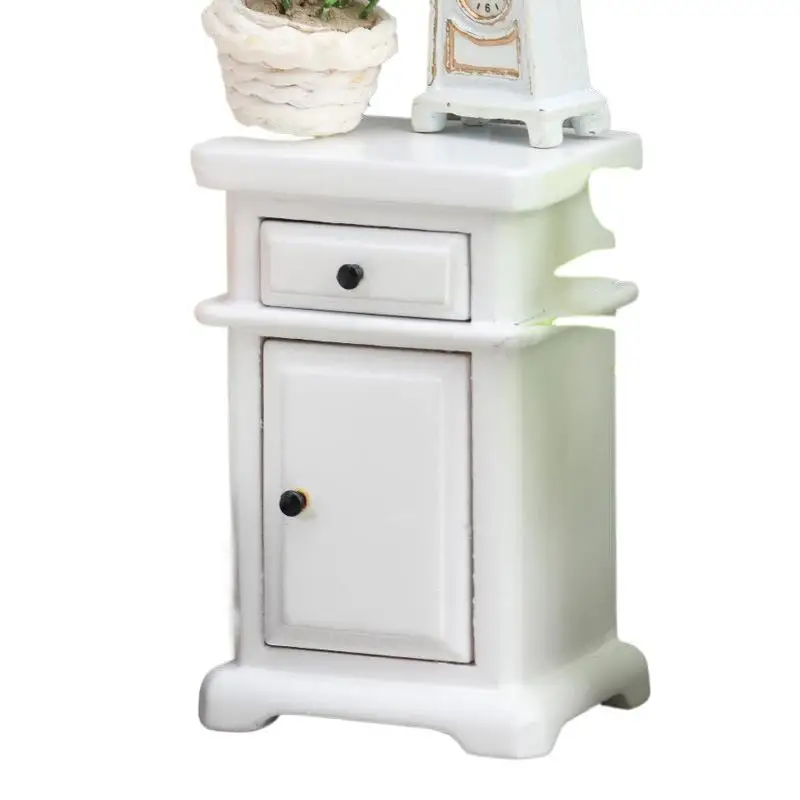 1 قطعة دمية مصغرة غرفة نوم السرير الجدول نموذج 1:12 بيت الدمية ديكور المنزل الأثاث ملحقات لعبة