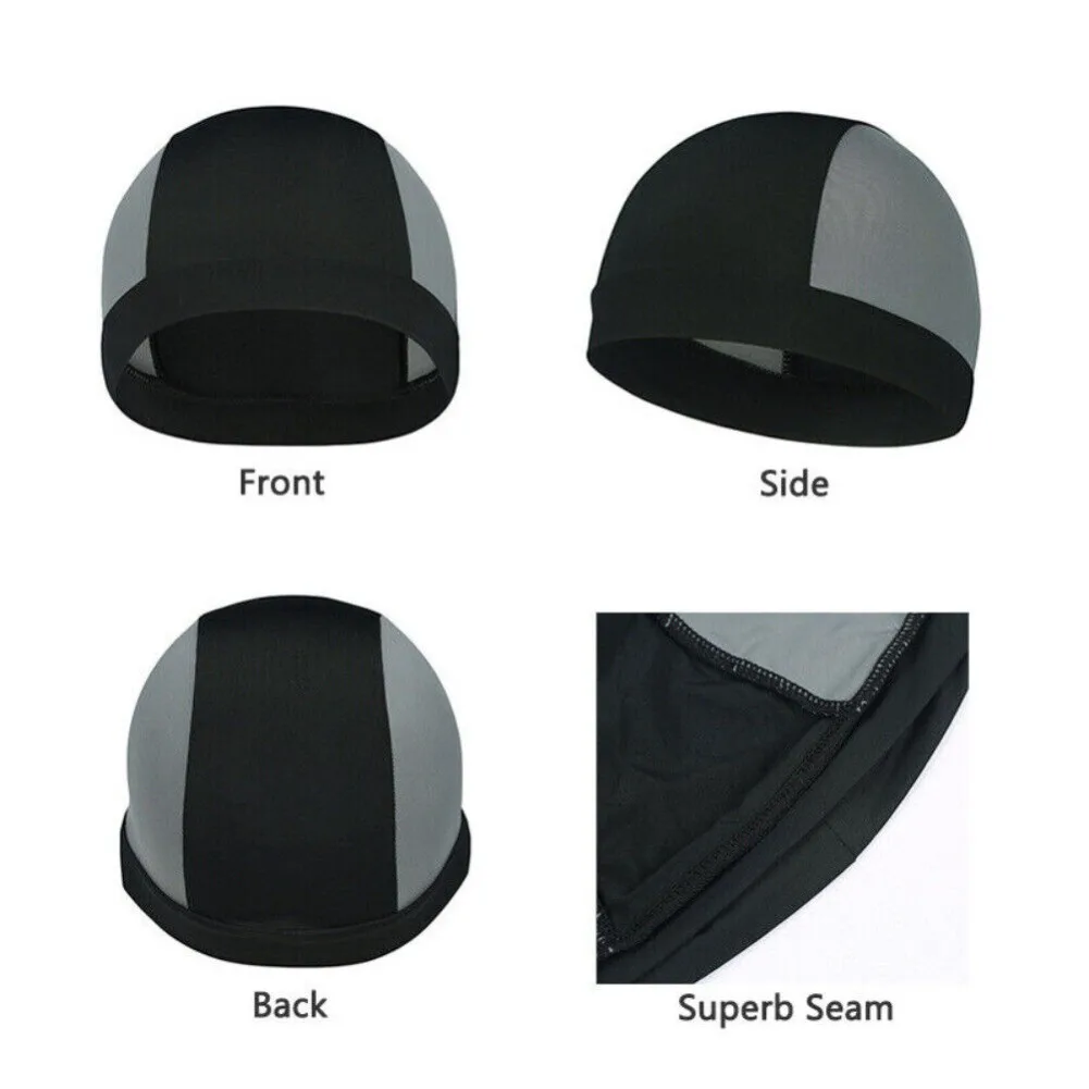 Topi Tengkorak Pendingin Penyerap Kelembapan Pria Topi Beanie Bawah Helm Sepeda Motor Sejuk Topi Kubah Penyerap Keringat