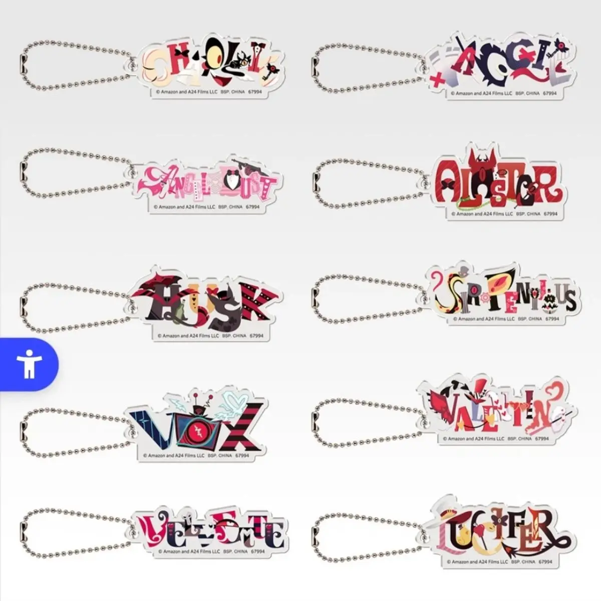 

Anime No Attributes Cosplay Cartoon Acrylic Pendant Keychain Anime Decoration Figure Accessories Gift