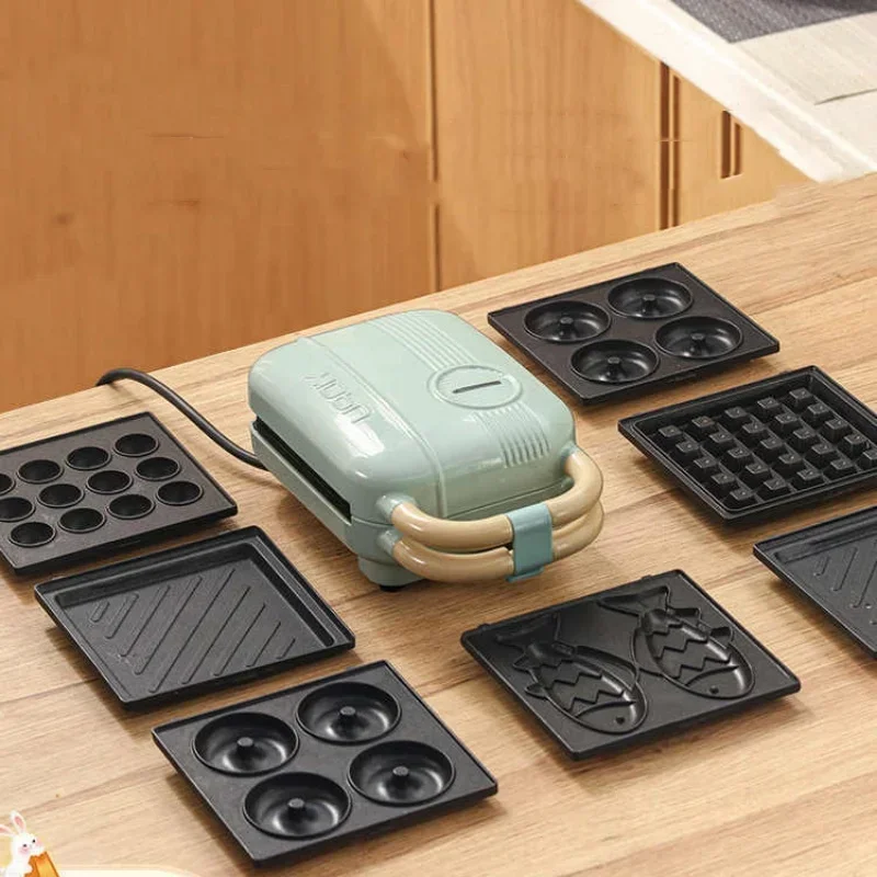 Gofrera eléctrica de 220V, máquina para hacer pasteles de huevo, sándwich, aparato de desayuno para el hogar con múltiples funciones, Gofrera Electrica