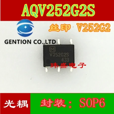 

10 шт. AQV252G2S шелкография V252G2 SOP6 реле световой связи в наличии 100% новое и оригинальное