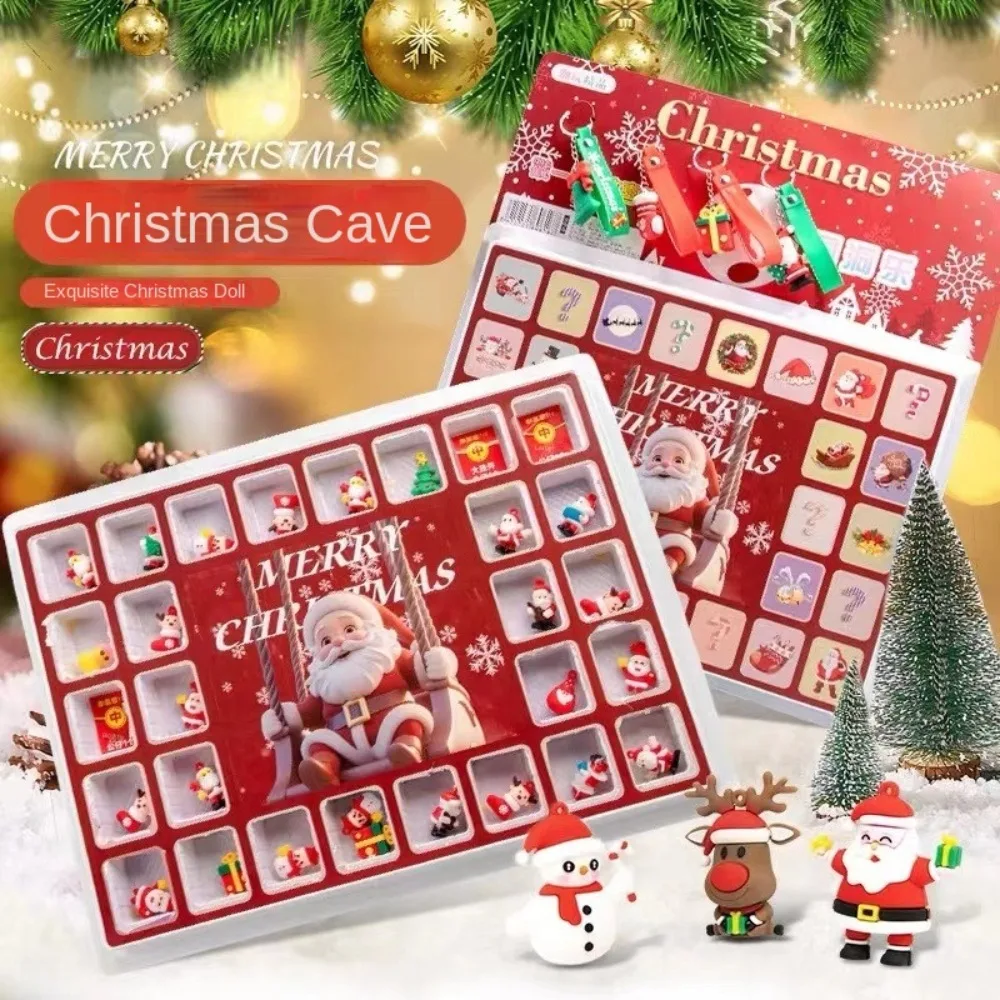 Cartoon Character Dolls Christmas Box 40 Figurines 4 Keychain Advent Calendar Toy Christmas Gifts Countdown To Christmas