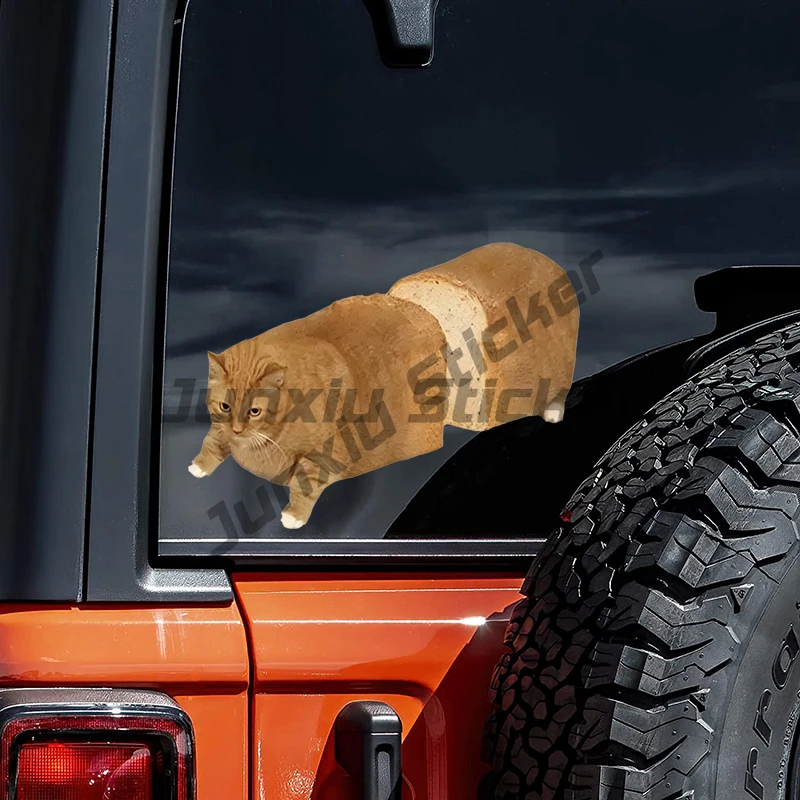 

Cat Bread Loaf Funny Sticker Waterproof Vinyl Decal for Car Bumper, Window, Laptop, Truck, Van, Water Bottle, Books, Etc