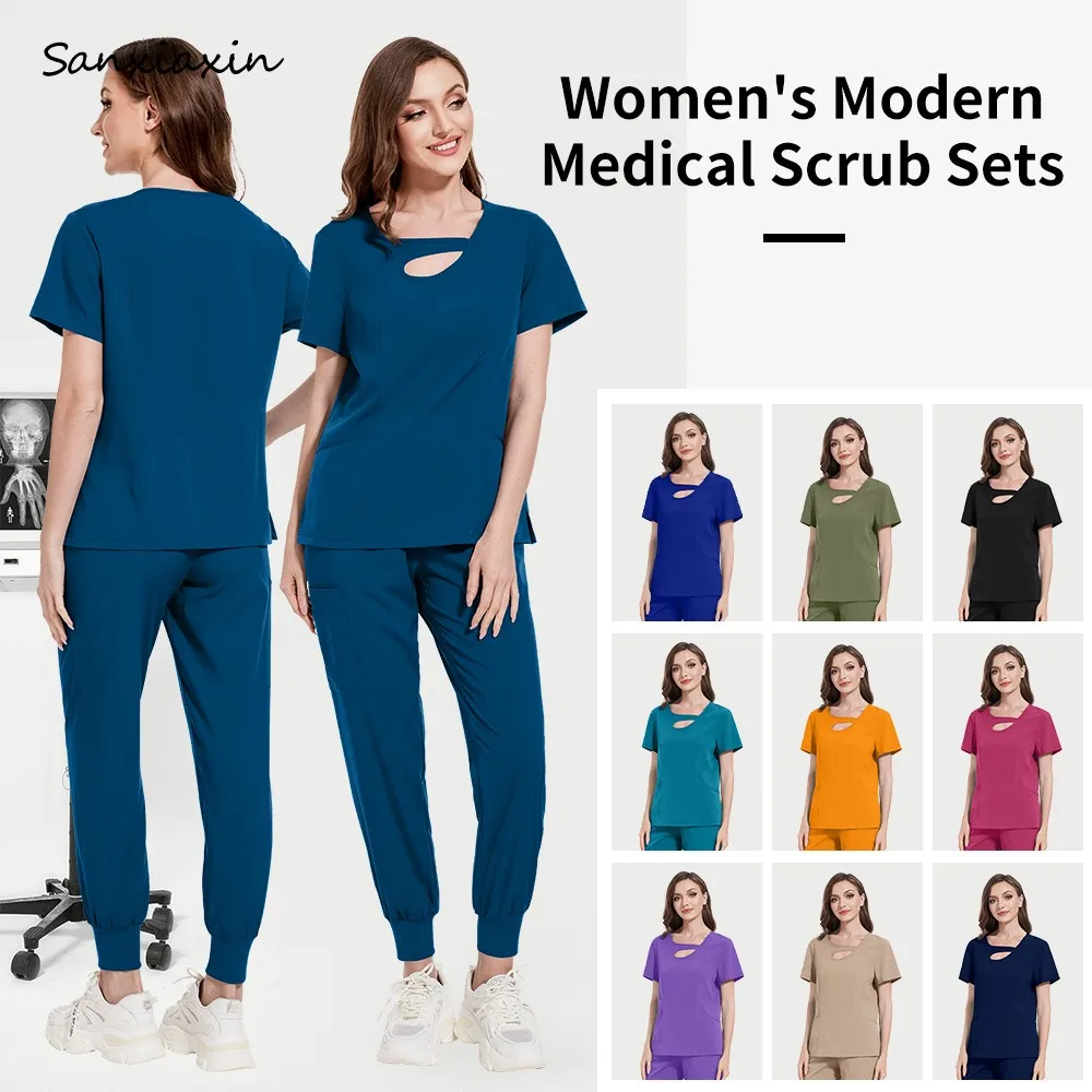 

Униформа медсестры, скрабы для операционной, топы, брюки, костюмы, хирургическая униформа для стоматологической клиники, скраб для врачей, рабочая одежда, аксессуары для медсестер