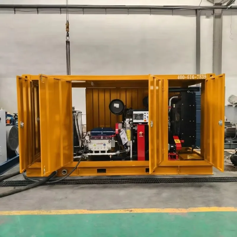 Customized New 500 Bar 50 LPM Diesel Engine Heavy Duty Jet Cleaning Machine For Ship Rust