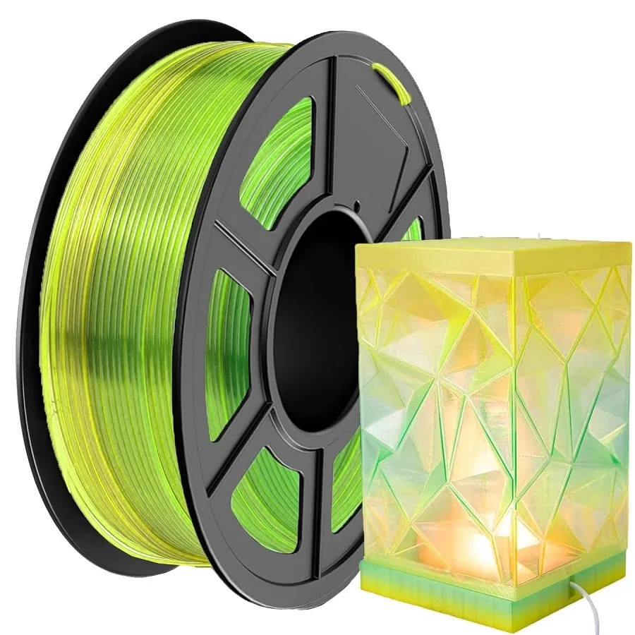 Crystal Filament PLA Color Change 1.75mm 1kg/500g/250g/200g 3D Printer Filament Gradient PLA Translucent Green Blue Yellow