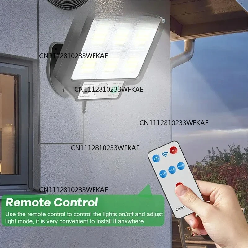 Solar split wall lamp with human body sensor, suitable for security and decoration of streets and gardens