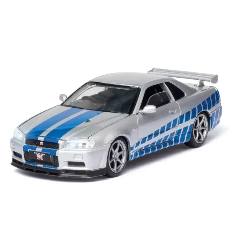 Nissan Skyline Ares GTR R34 Diecasts Veículos de brinquedo metálico para crianças, modelo de carro, alta simulação, brinquedos de coleção, novo, 1:32