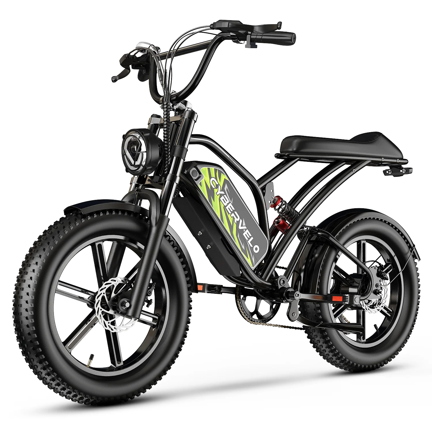 

1000W Peak 20 Inch Fat Tire Off Road Ebike, 48V 20Ah Removable Battery, 30MPH Max Speed 80 Miles Long Range Adult Outdoor Riding EK11