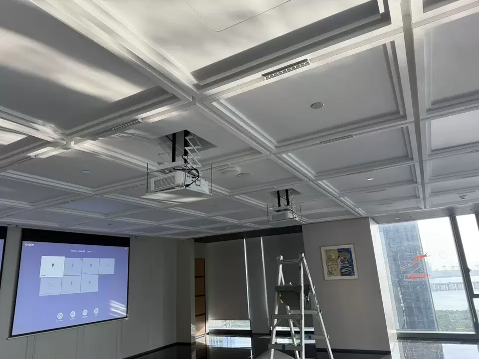 For Ultra-thin Hidden Electric Projector Lift Side Motor Embedded Remote Control Projector Hanger (Projector Not Included)