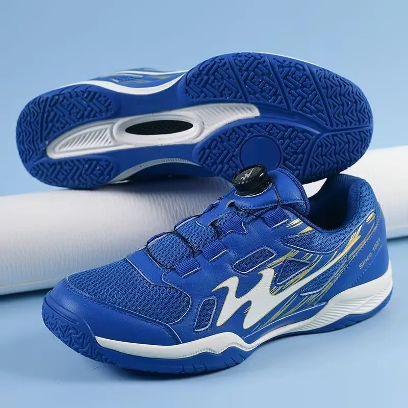 

Luxury Brand Table Tennis Shoe Professional Tennis Shoes Mesh Breathable Indoor Court Shoes Quick Lacing Badminton Shoes Unisex