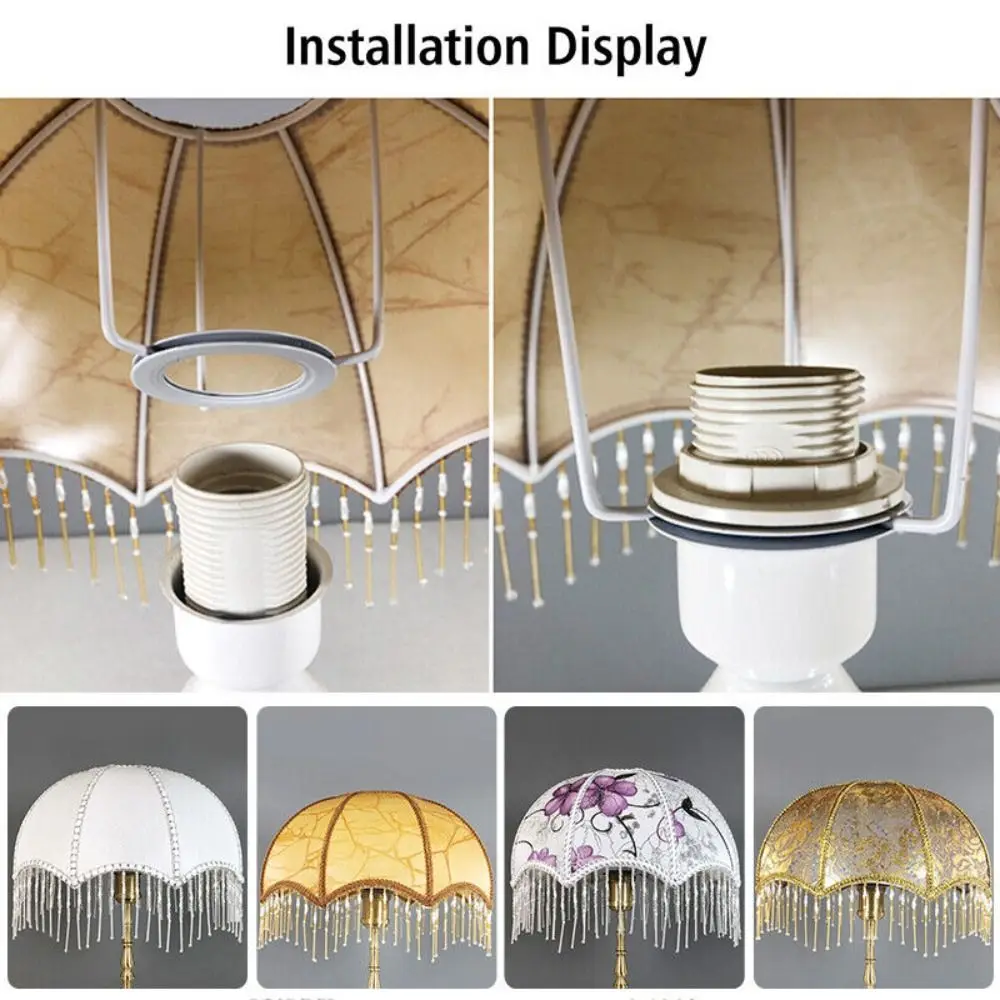 

Винтажные абажуры с бахромой E27, тканевые кружевные абажуры из бисера, домашний декор, абажур с кисточками