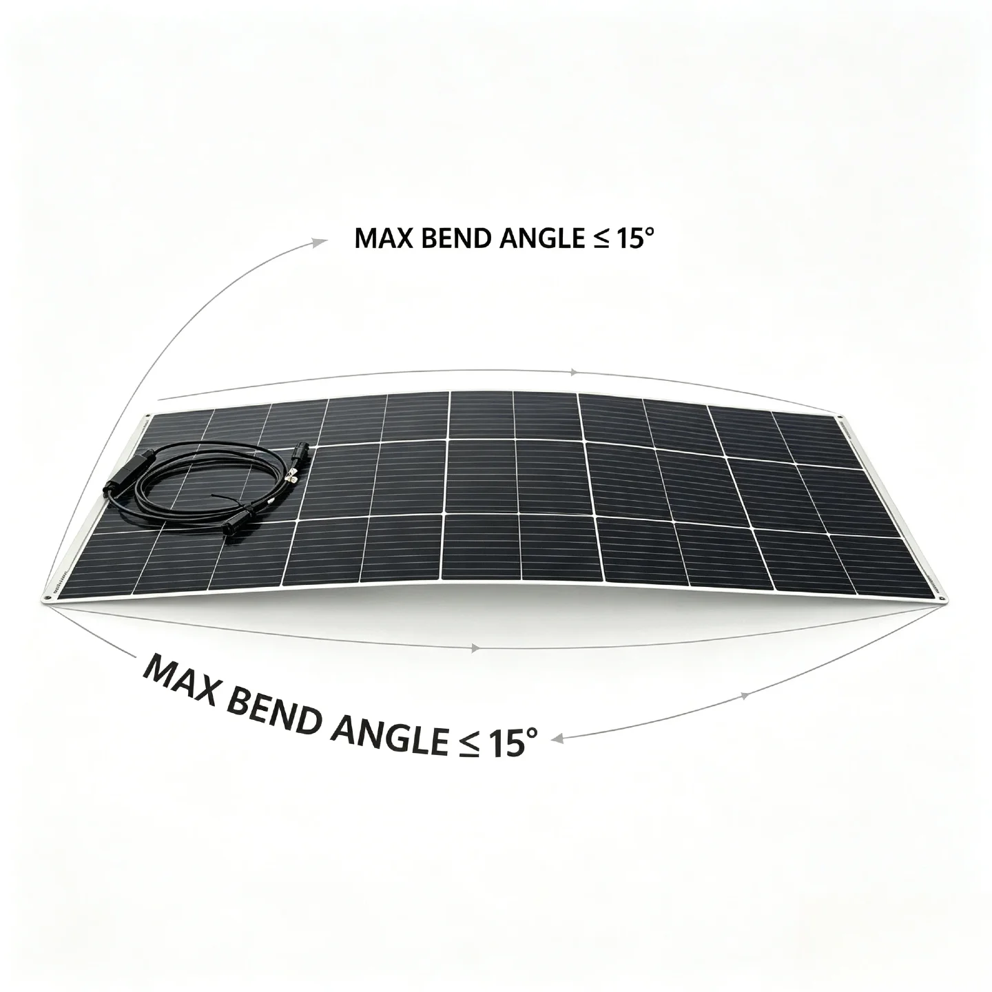 Painel solar monocristalino flexível de 125W/250W, portátil, 12V, para carregamento de baterias, 1 unidade/2 unidades, opcional, para camping, RV, iate, uso externo e energia off-grid.
