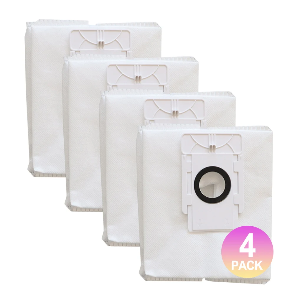 Replacement Dust Bags for EZVIZ Robot Vacuum For RC3 Plus and RE4 Plus 4L Capacity Easy Maintenance 4/10 Count