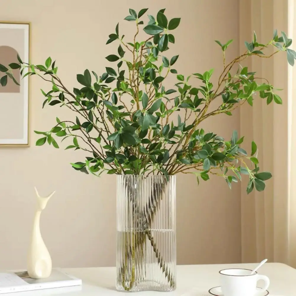 Simulation Plant Artificial Ficus Branches Non-fading Great Fidelity Realistic Decor Toon Leaves Camellia Leaf Household Stuff