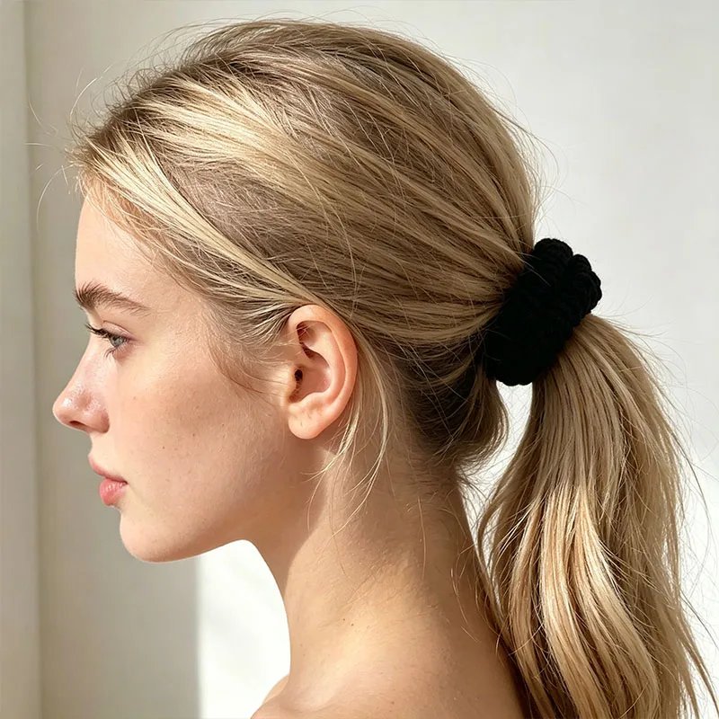 10/20/30pcs/set High Elastic Thick Black Hair Ring For Women Girls Ponytail Holder Hair Tie Hair Band Scrunchie Hair Accessories